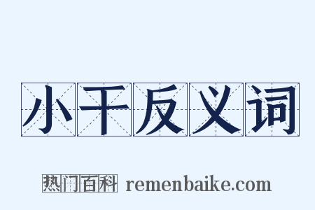 小干反义词是什么意思的图片